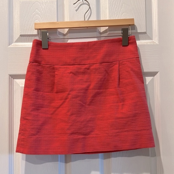 J.Crew Textured Coral/Salmon Mini Skirt - Picture 2 of 7